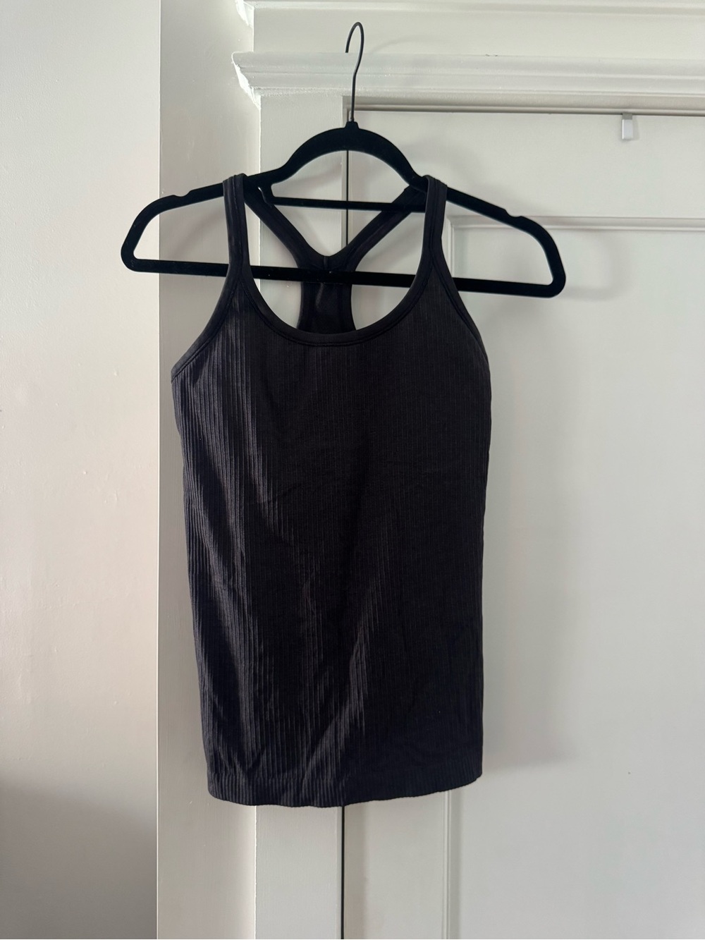 lululemon athletica Black Ribbed Racerback Tank - Women's